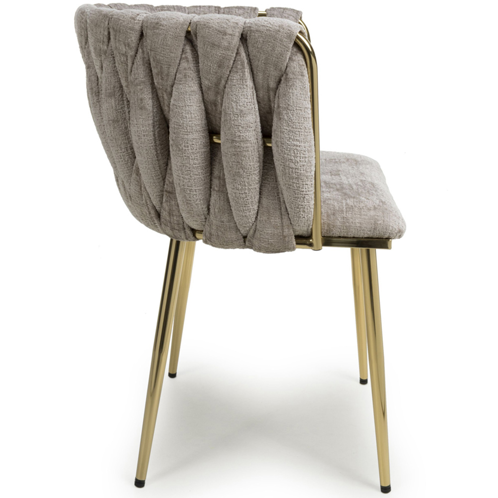 Shankar Ontario Set of 2 Mink Chenille Dining Chair Image 4