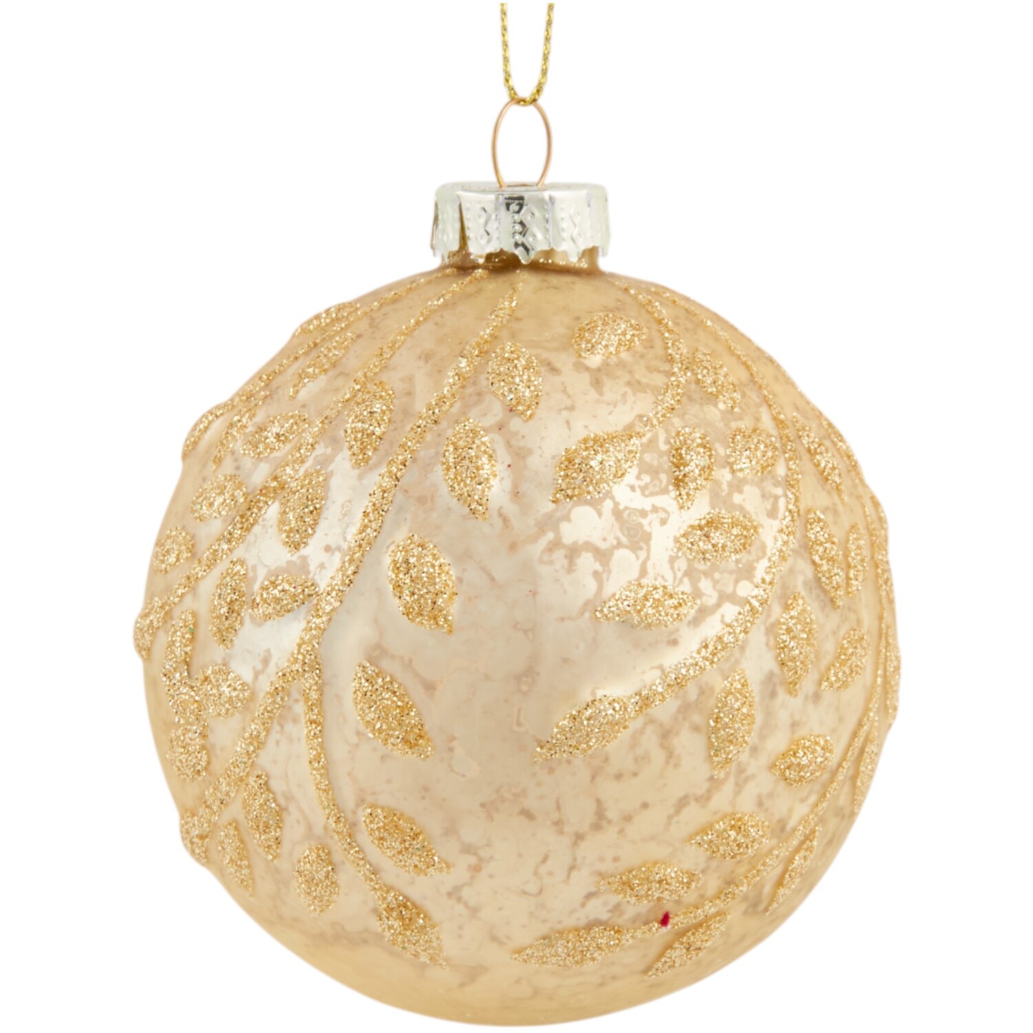 Glittering Gold Leaf Bauble Image 3