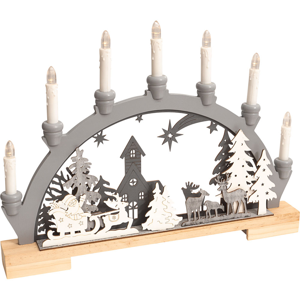 Xmas Haus Flickering LED Festive Candle Image 2