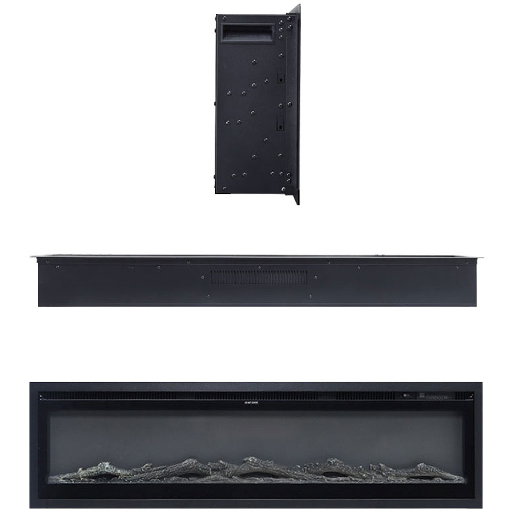 Living and Home 80 Inch Electric Fireplace Wall Mounted Wall Inset or Freestanding Heater 12 Flame Colours with Remote Image 2