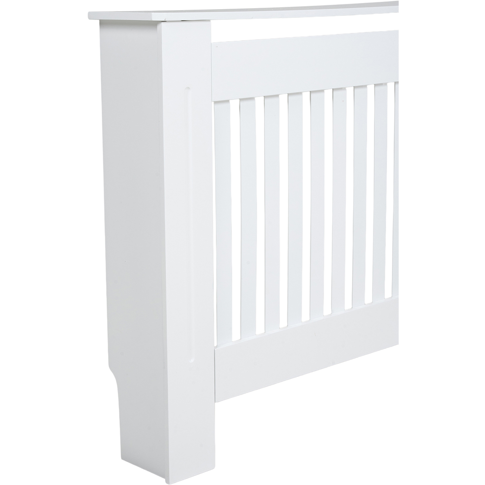 Living and Home White Slatted Radiator Cover 112 x 83cm Image 4