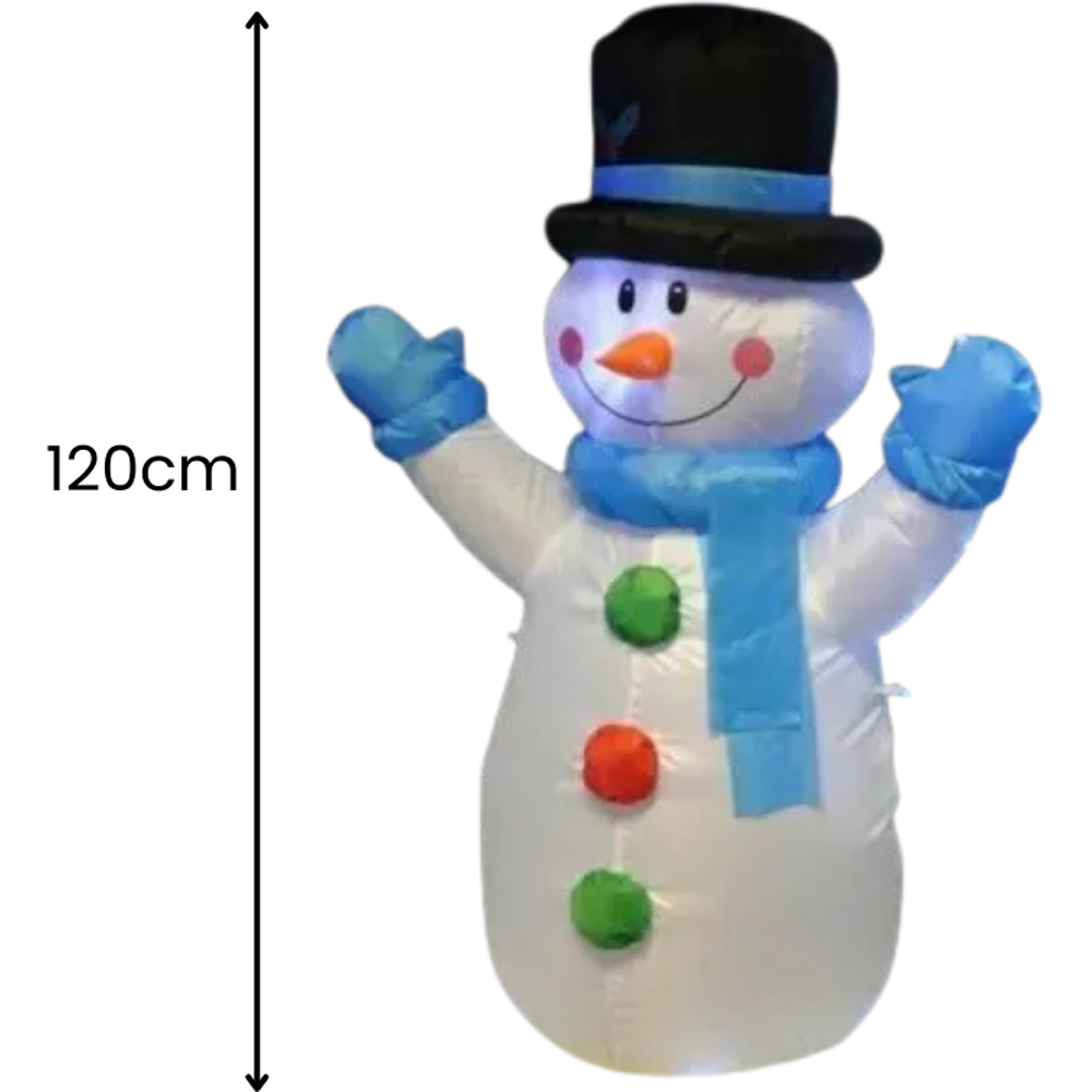 Marco Paul Red LED Inflatable Snowman Christmas Decoration 4ft Image 6