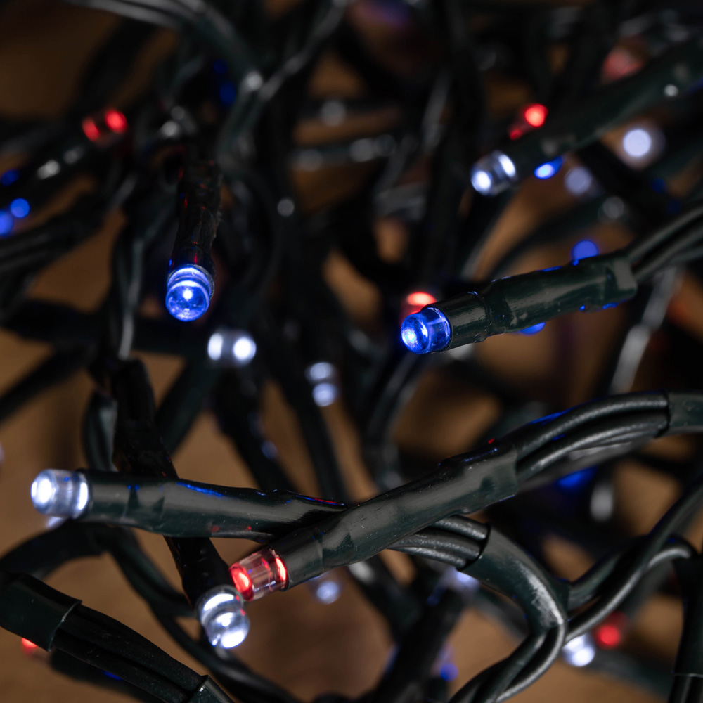 Samuel Alexander 5000 Blue Red and White LED Christmas Cluster String Lights 62.5m Image 8