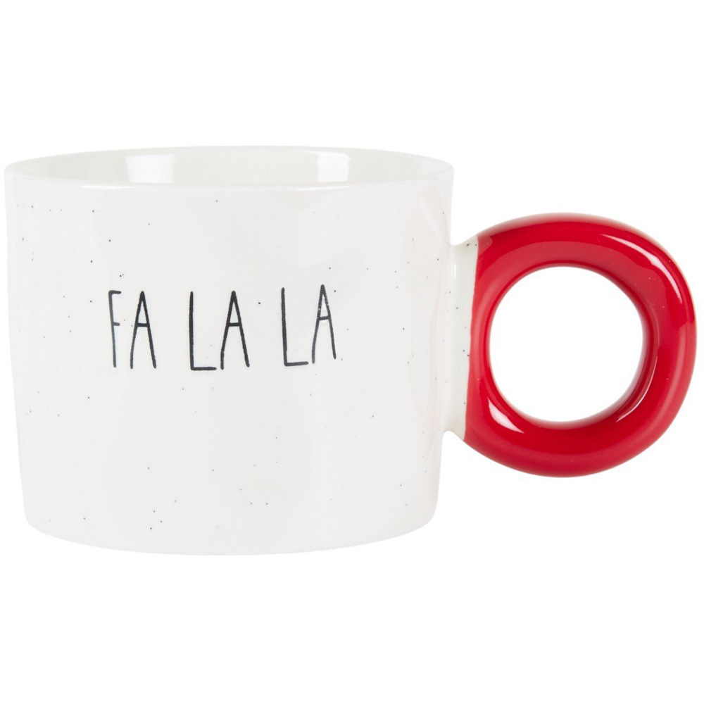 Fa La La or Christmas Circle Handle Mug Image 3