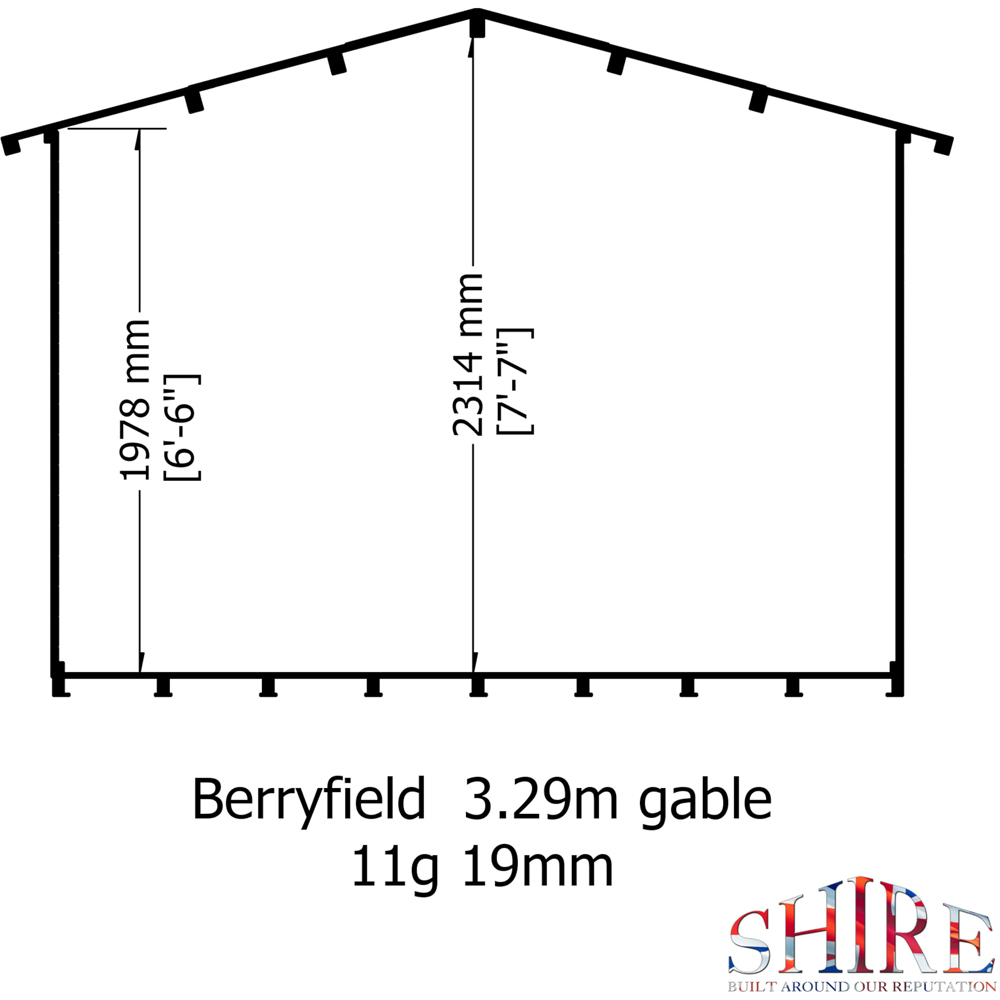 Shire Berryfield 11 x 8ft Wooden Log Cabin Image 7