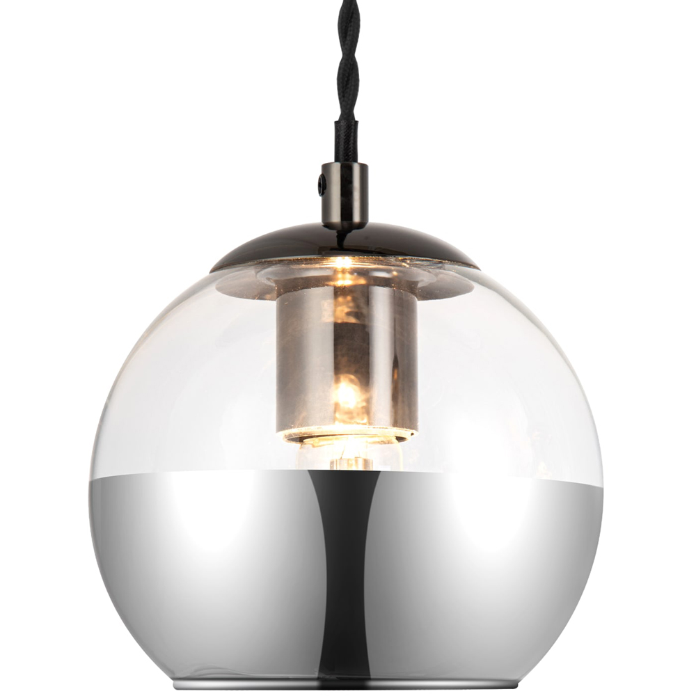 Cosylyte Marlo Matt Black Base Smoky Glass 3 Light Bar Pendant Light Image 5