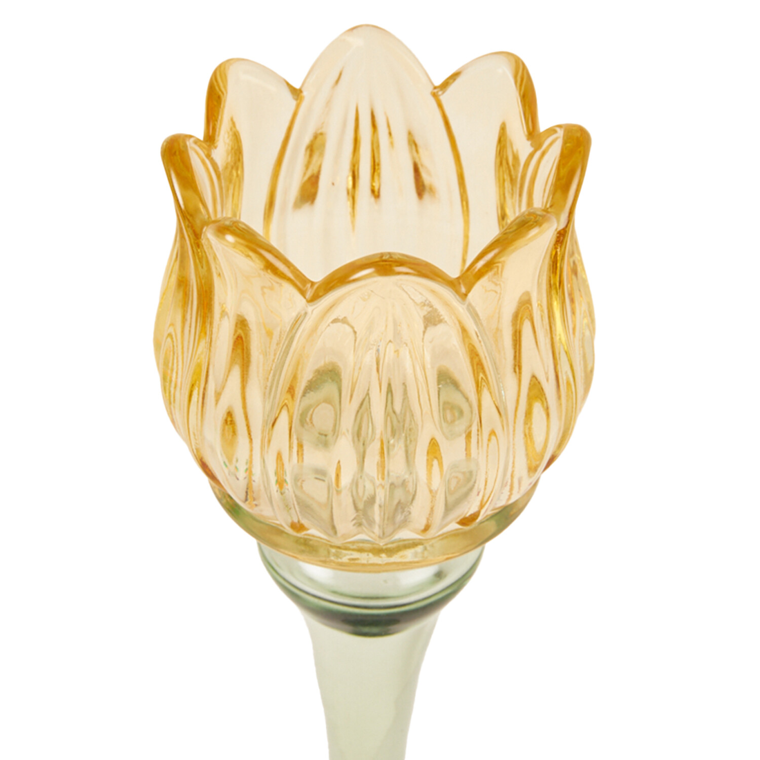 Tall Tulip Glass Tealight Holder - Multicolour Image 4