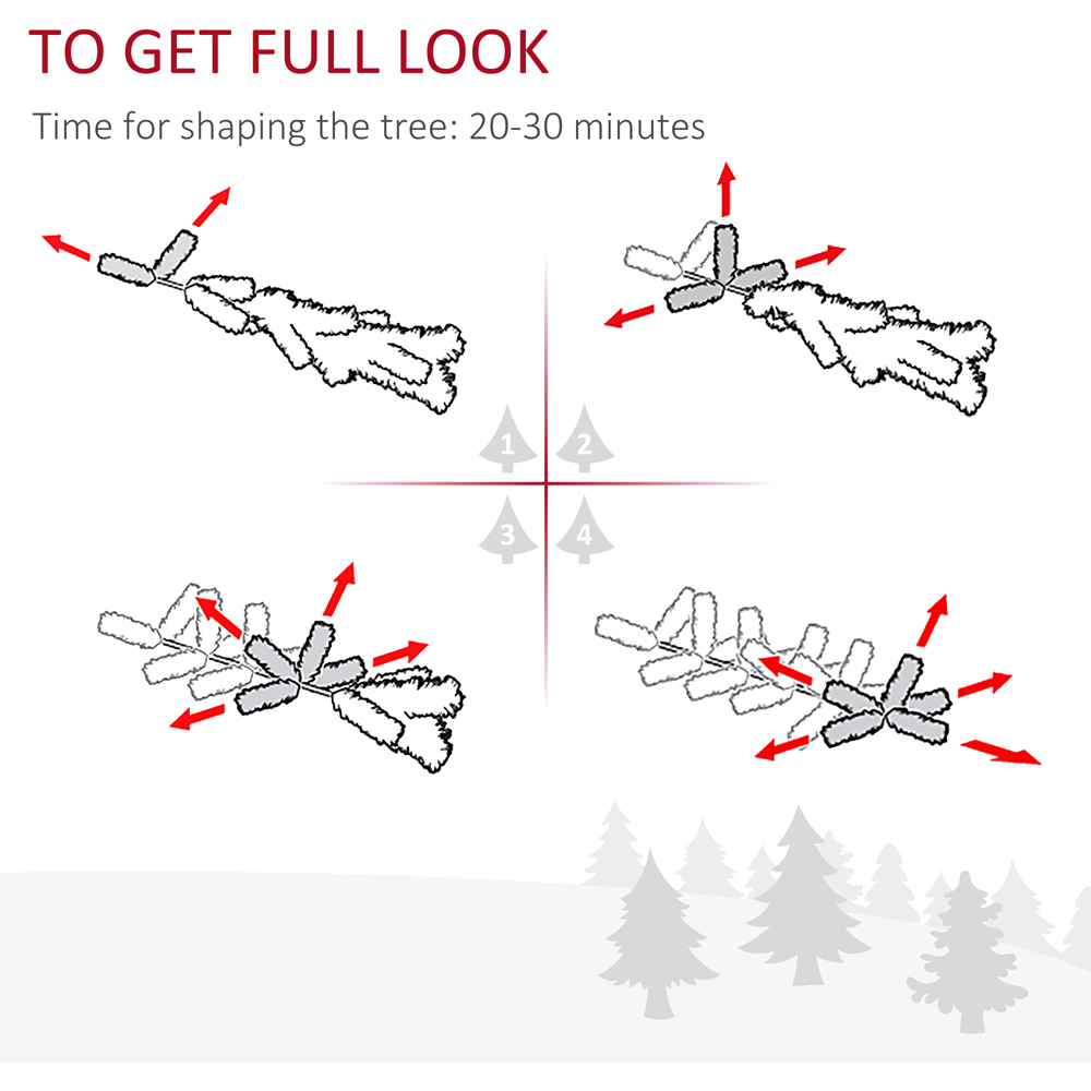 Everglow Pre-Lit Green Artificial Pencil Christmas Tree with Red Berries 6ft Image 8