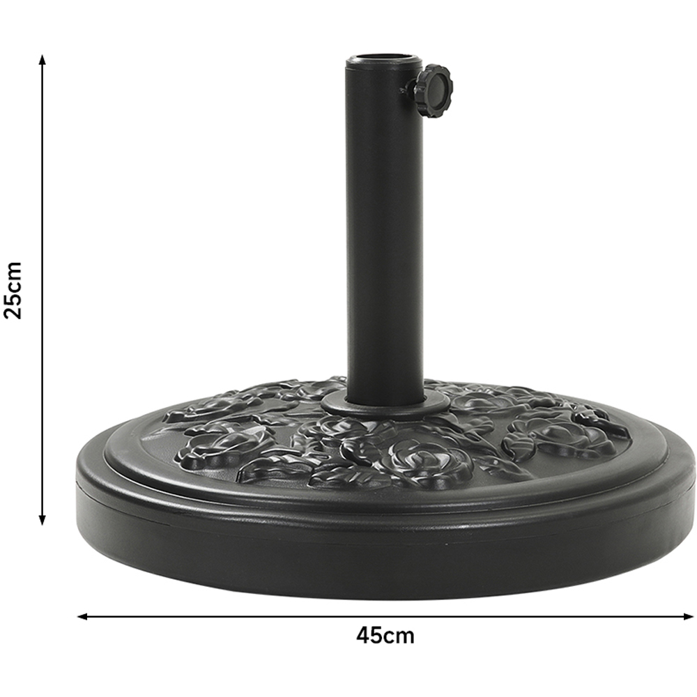 Living and Home Light Grey 3 Tier Crank and Tilt Parasol with Rose Cement Base 3m Image 8