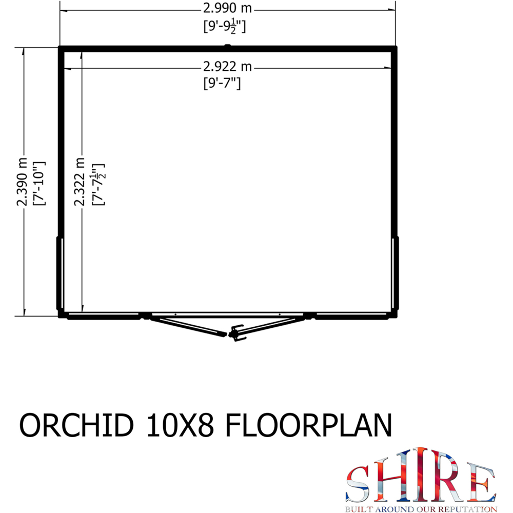 Shire Orchid Pine Wood Curved Roof 10 x 8ft Summerhouse Image 6
