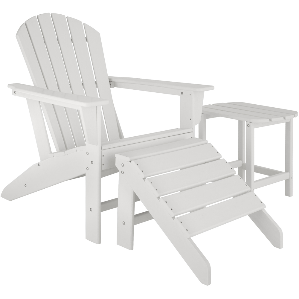 tectake Adirondack Design White Garden Chair Image 3