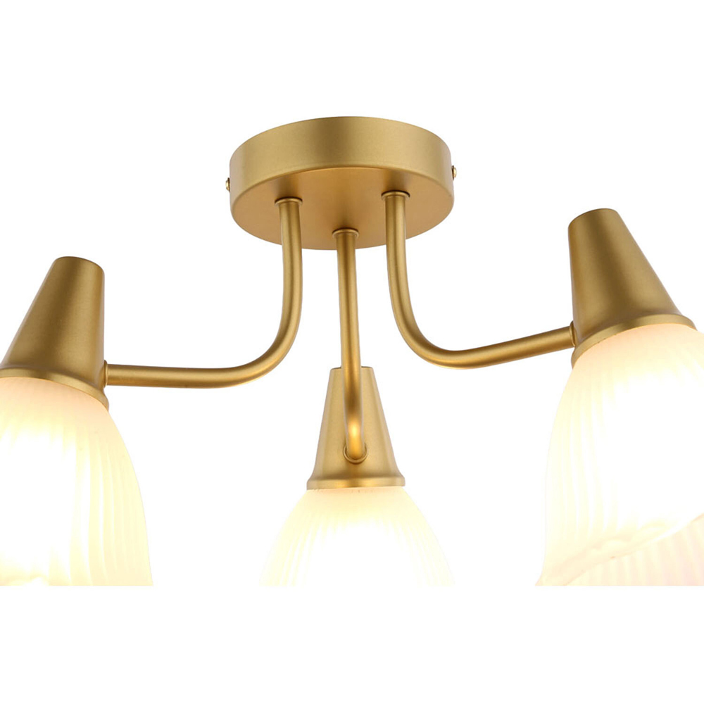 Chloe 3 Way Ceiling Light Fitting Gold Image 6