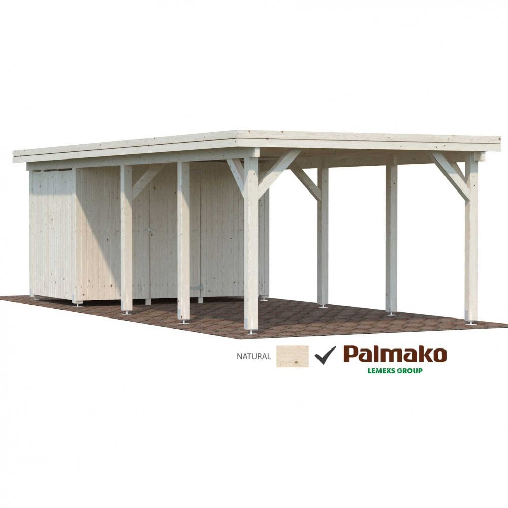 Palmako Karl 2 Timber Carport 11.8 x 24.9ft Image 2