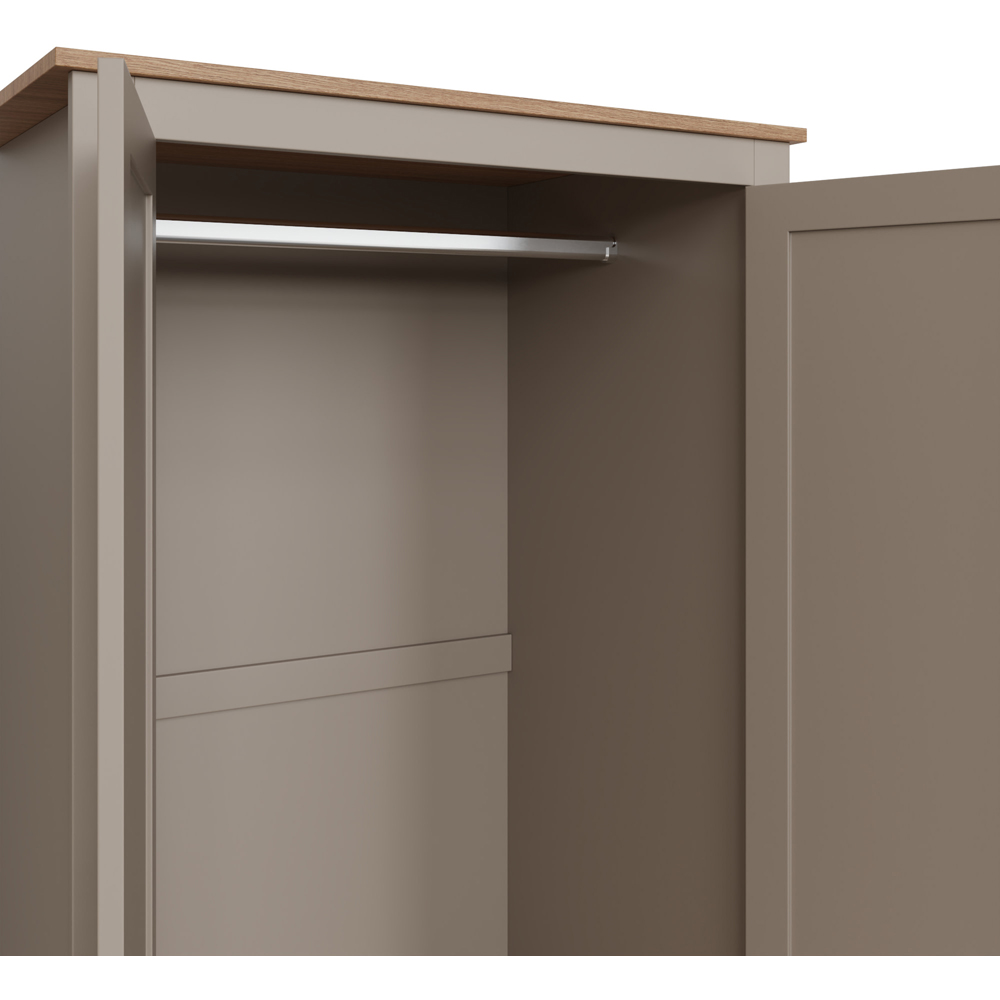 GFW Lancaster 2 Door 2 Drawer Grey Wardrobe Image 6