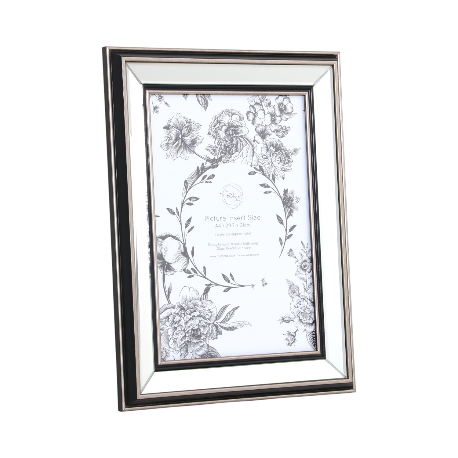 Mode Mirrored Photo Frame Silver A4 Image 3