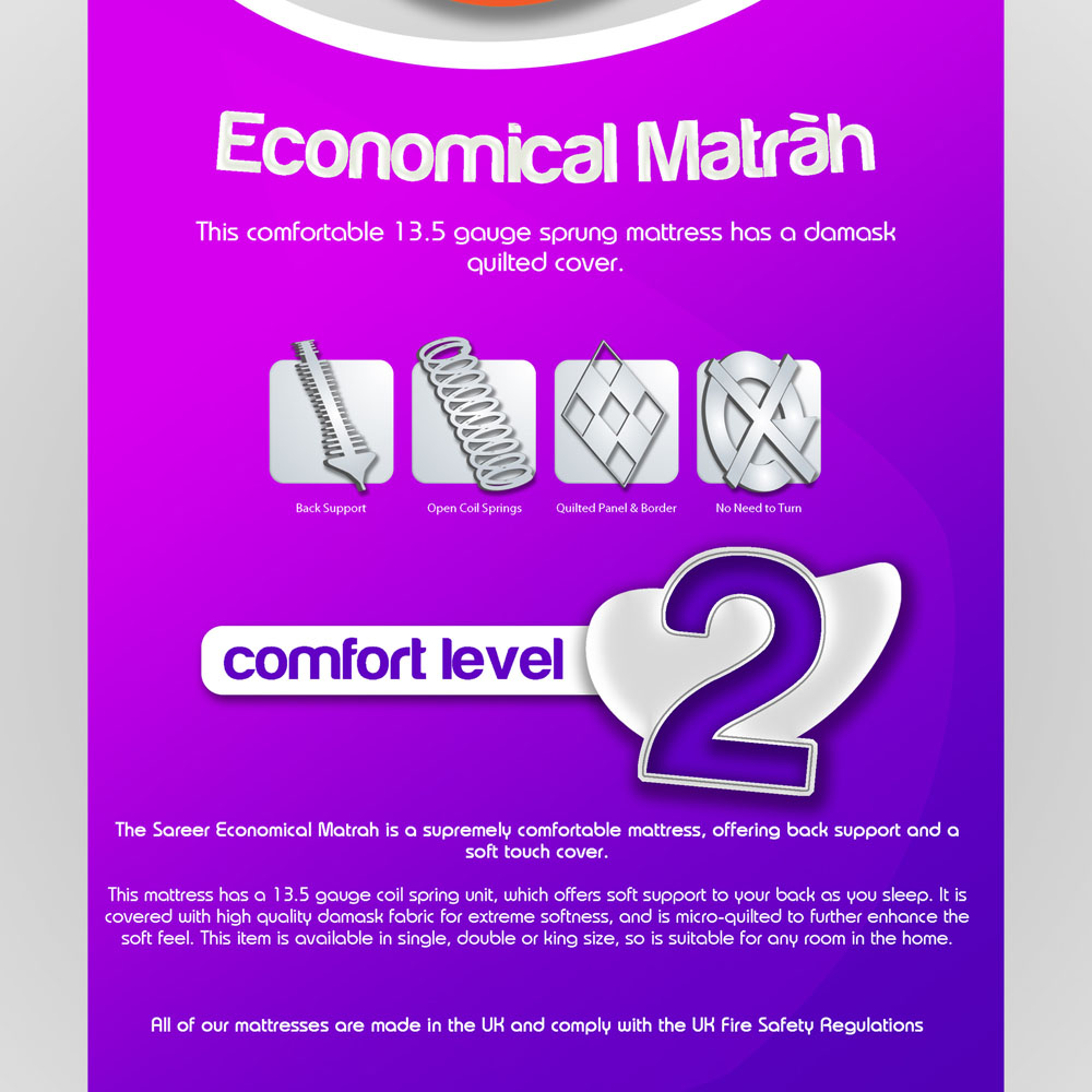 Sareer Matrah Small Single Small Single Coil Sprung Mattress Image 6