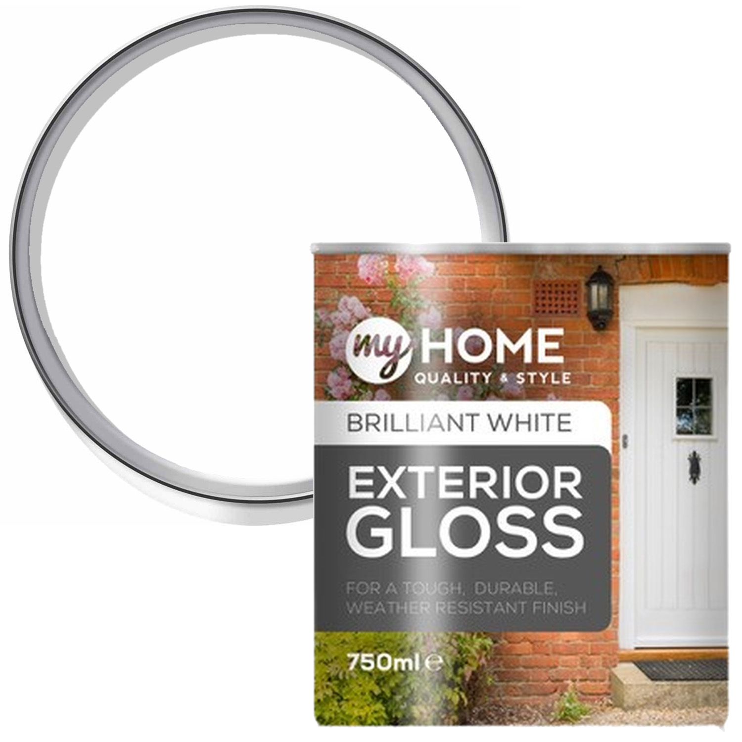 My Home Multi Surface White Gloss Paint 750ml Image 1