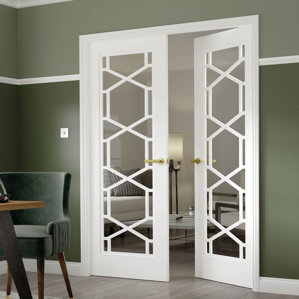 JB Kind Quartz White Primed Glazed Door 1981 x 686mm Image 2