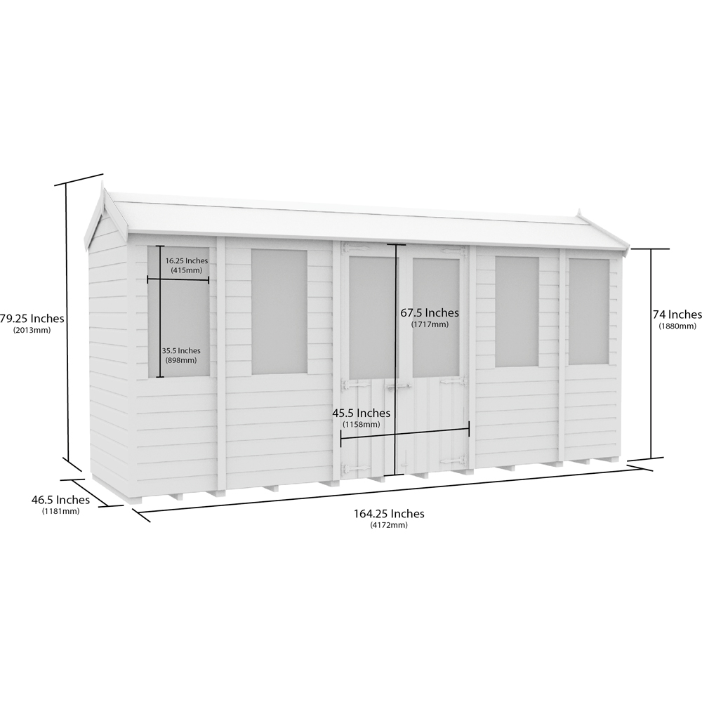 DIY Sheds 14 x 4ft Tongue and Groove Timber Apex Summerhouse Image 9
