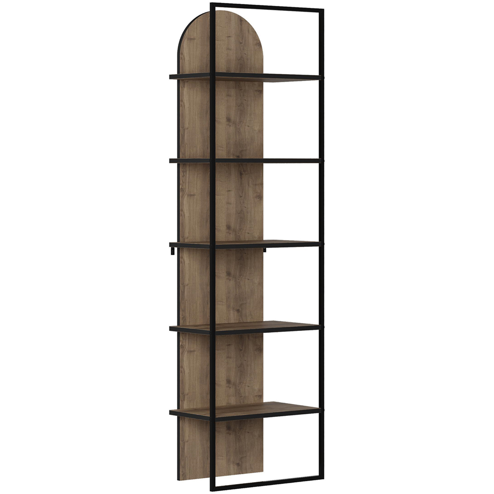 FWStyle Archy 5 Tier Dark Oak Dual Tone Bookcase Display Unit Image 2