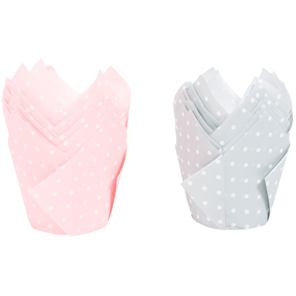 Pack of 24 Pink and Sage Muffin Cases Image 4