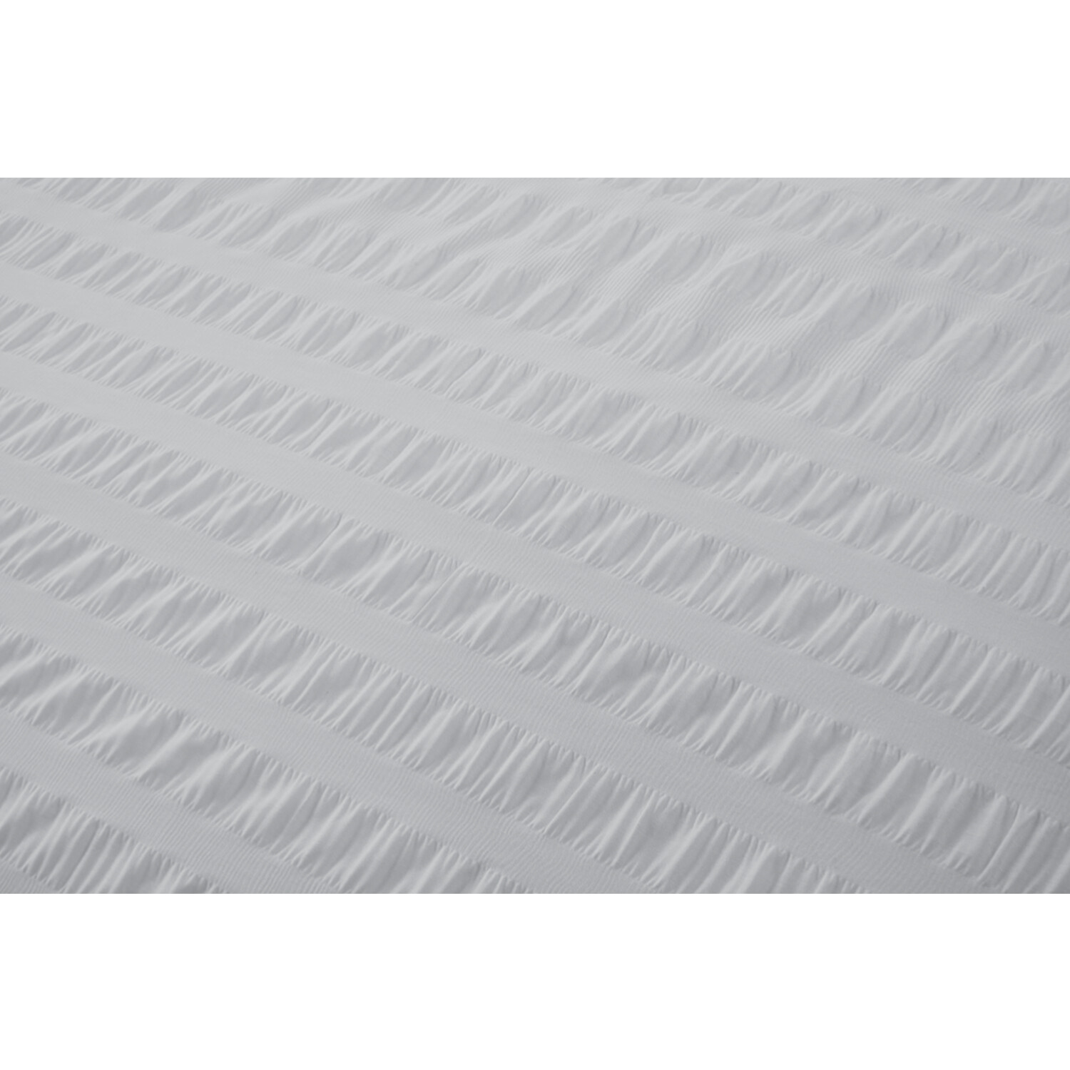 Divante Double White Seersucker Duvet Set Image 5