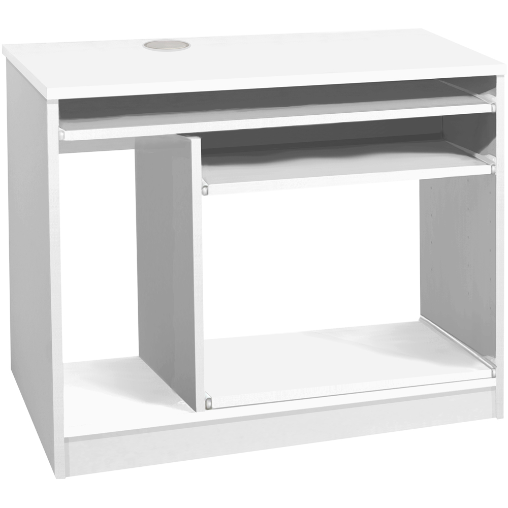 R White Cabinets Computer Desk White Image 2