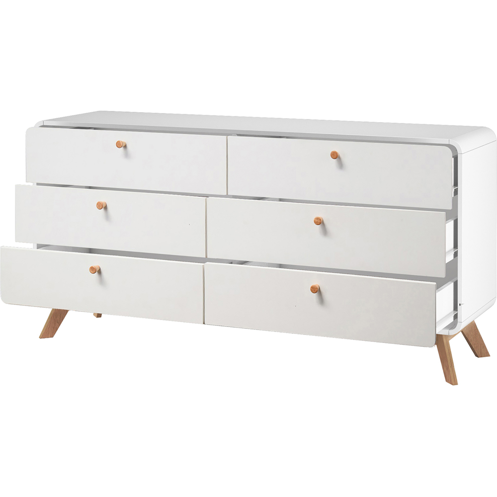 Loft24 Cassie 6 Drawer White Chest of Drawers Image 4