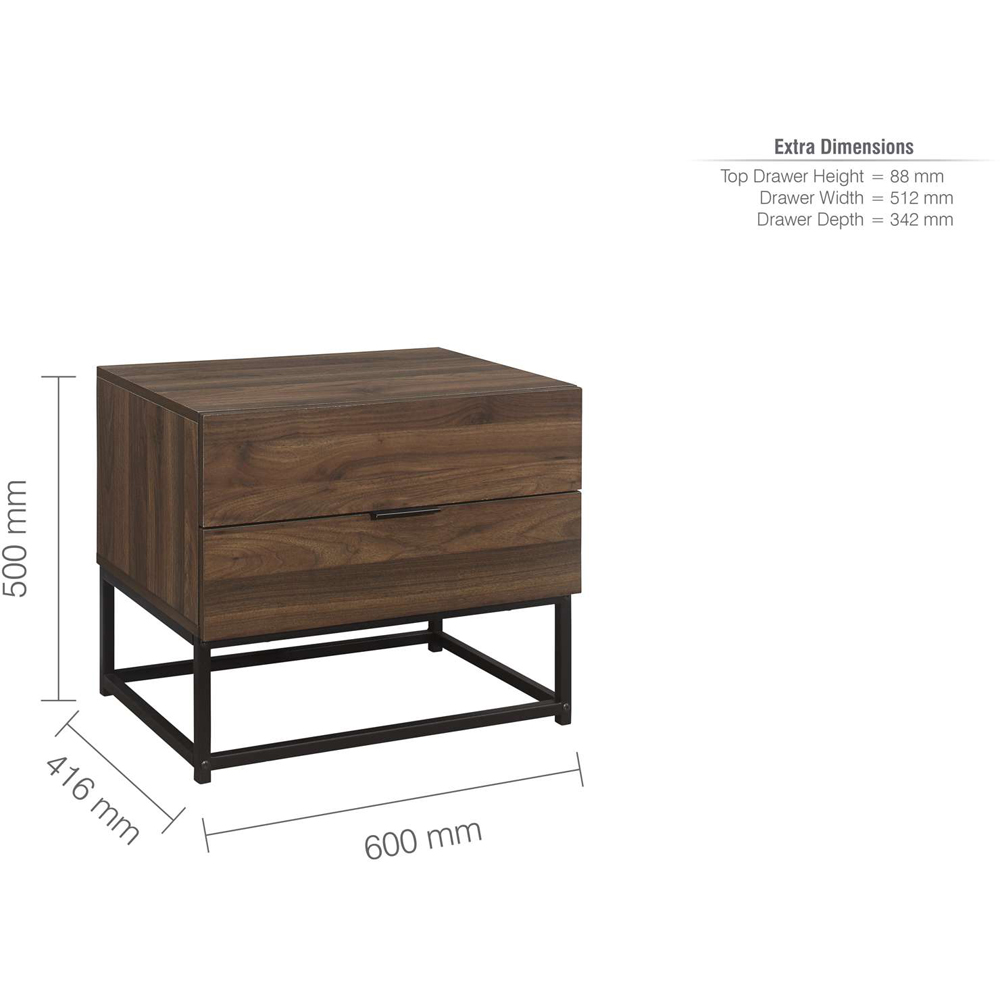 Birlea Houston Walnut Effect 4 Piece Bedroom Furniture Set Image 8