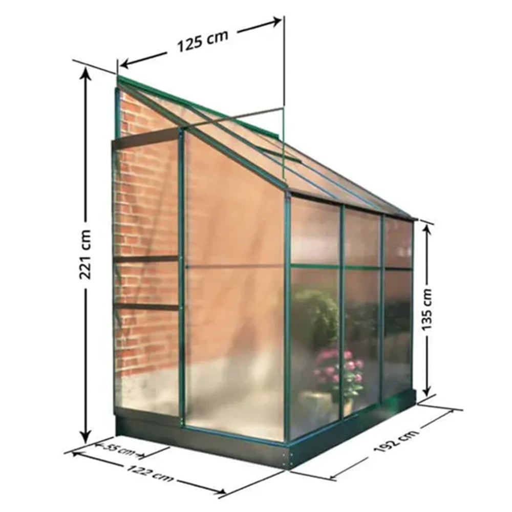 StoreMore Polycarbonate 4 x 6ft Lean To Greenhouse  Image 3