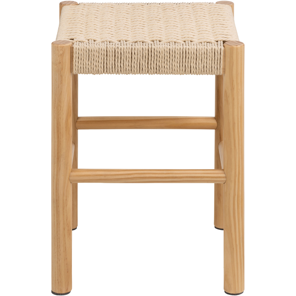 Florence Alvin Off White Weaved Stool Image 3