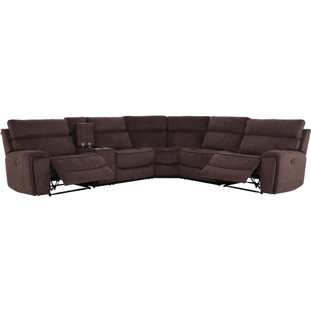 Cancun 5 Seater Brown Corner Sofa Image 2