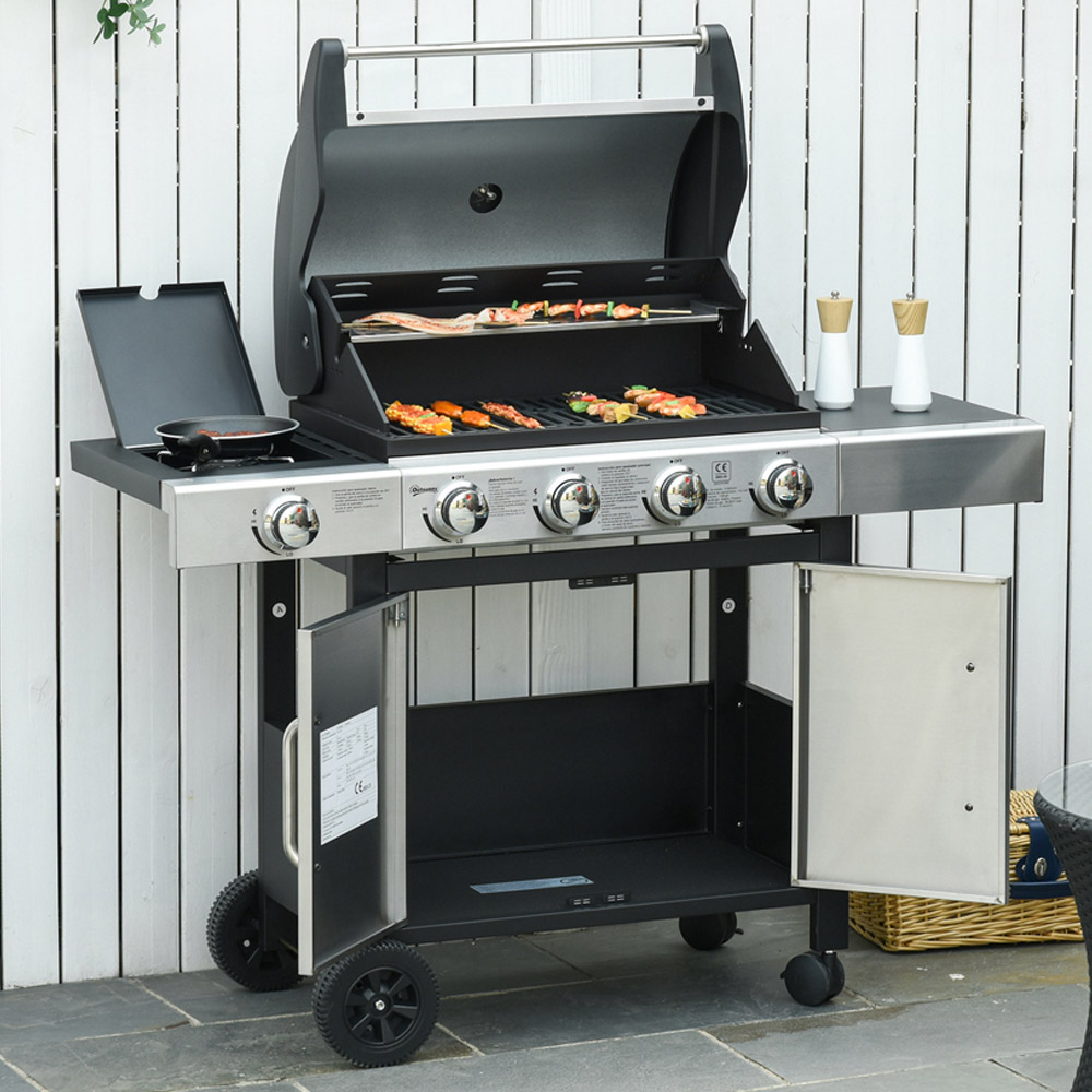 Deluxe Gas Barbecue Grill 4+1 Burner Image 2