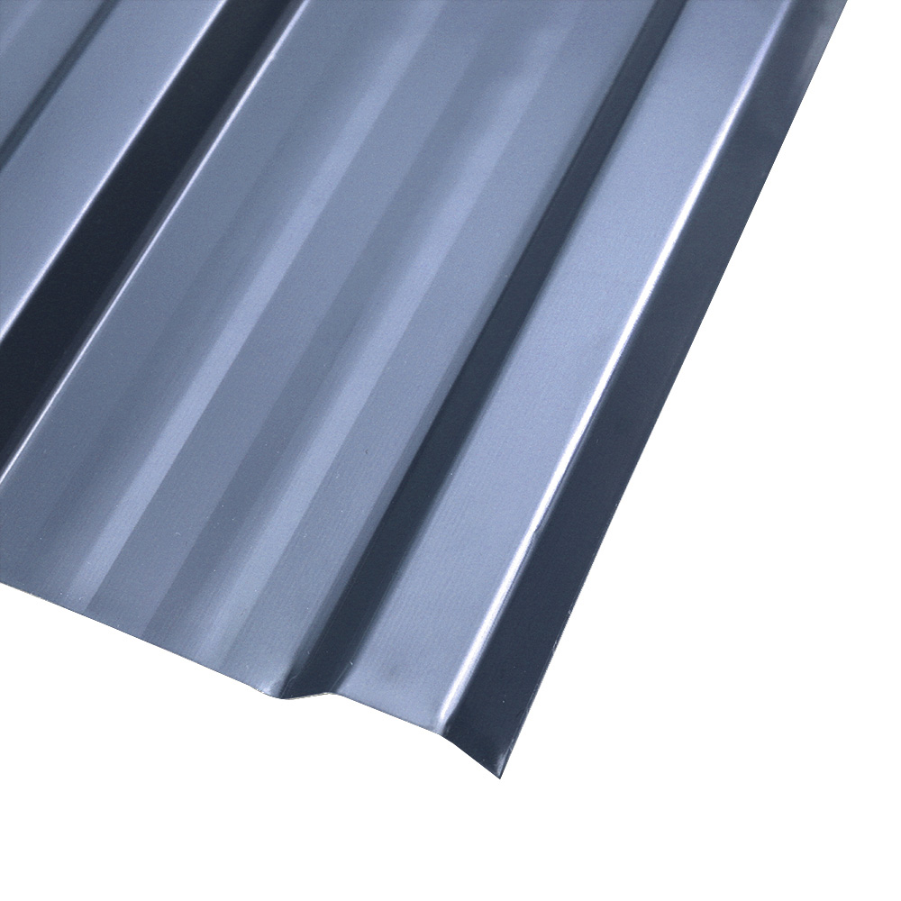 Living and Home 12 Piece Charcoal Black Premium Galvanized Steel Corrugated Roof Panels Image 4