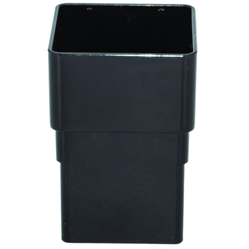 FloPlast Square Downpipe Socket Black 65mm Image 2
