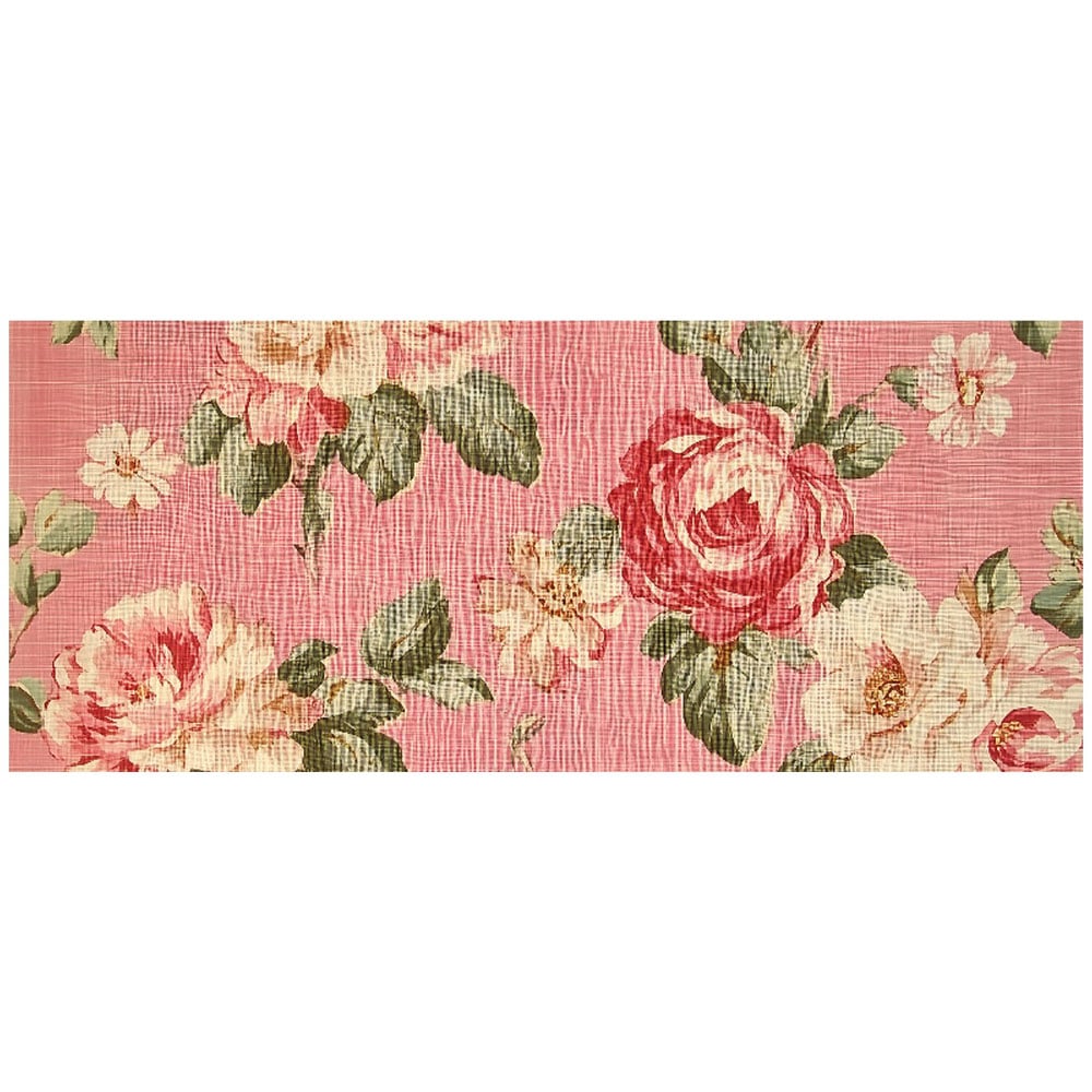 Warren Reed Designer Vintage Pink Textured Roses Glass Bathroom Splashback 25 x 60cm Image 2