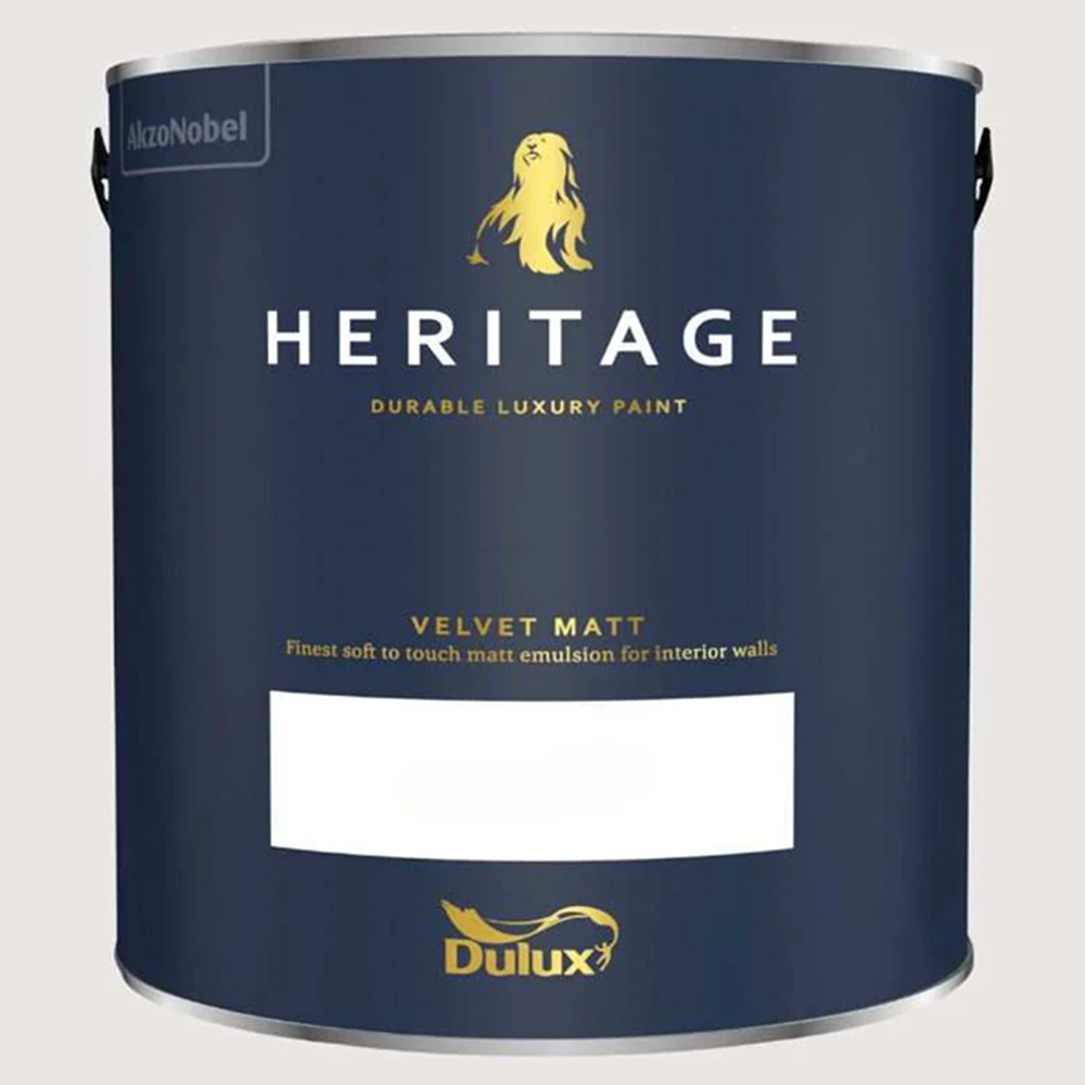 Dulux Heritage Walls and Ceilings Wiltshire White Velvet Matt Emulsion Paint 2.5L Image 2