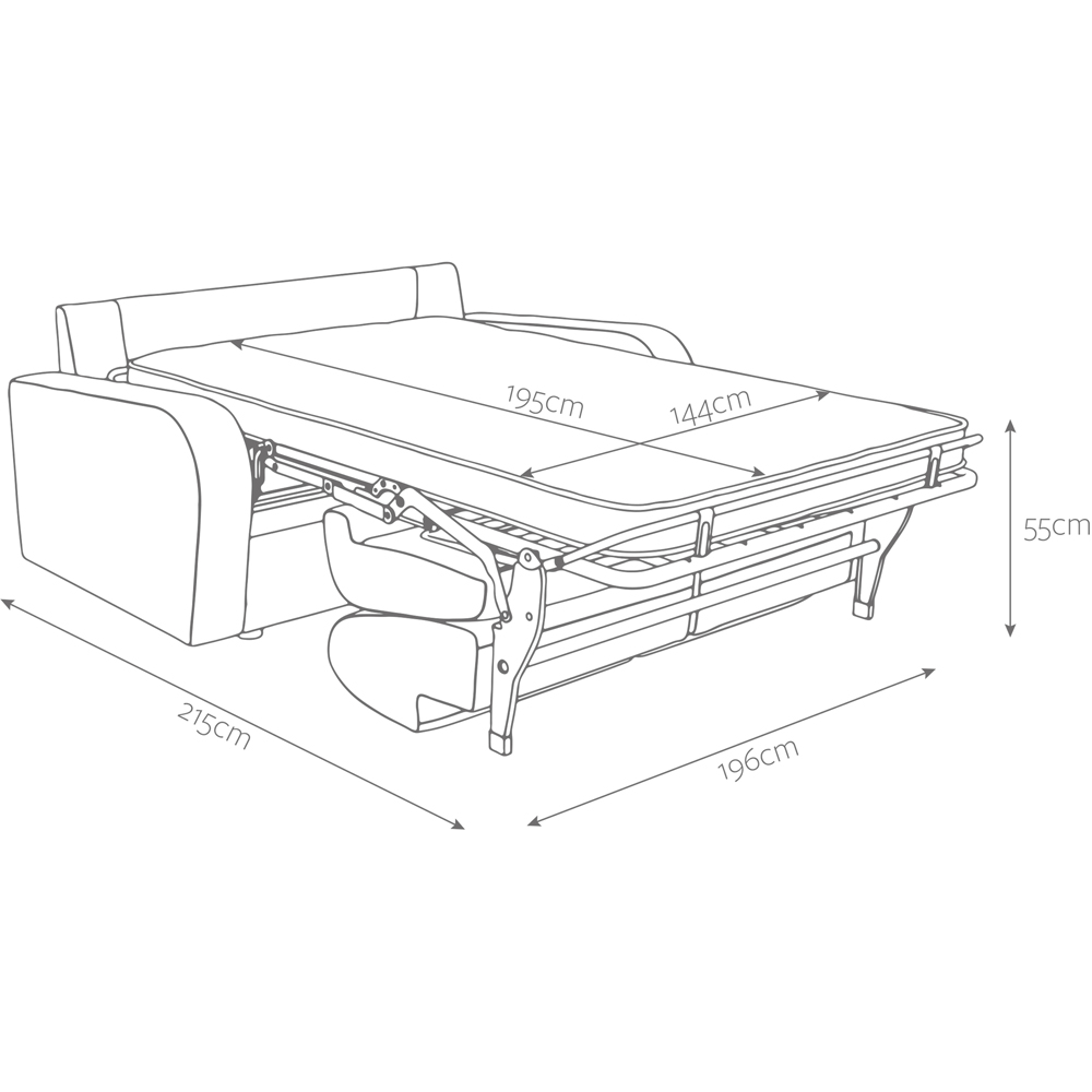 Jay-Be Deco 3 Seater Luxe Velvet Cedar Sofa Bed with e-Sprung Mattress Image 9