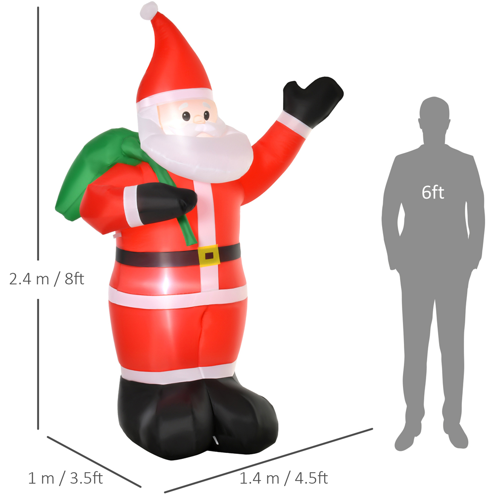 Everglow LED Inflatable Christmas Santa Claus Decoration 7.8ft Image 6