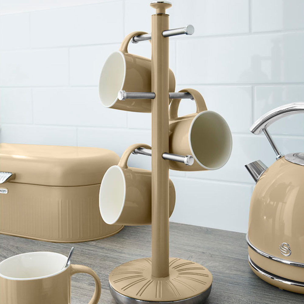 Swan Retro Cream Towel Pole and Mug Set Image 5