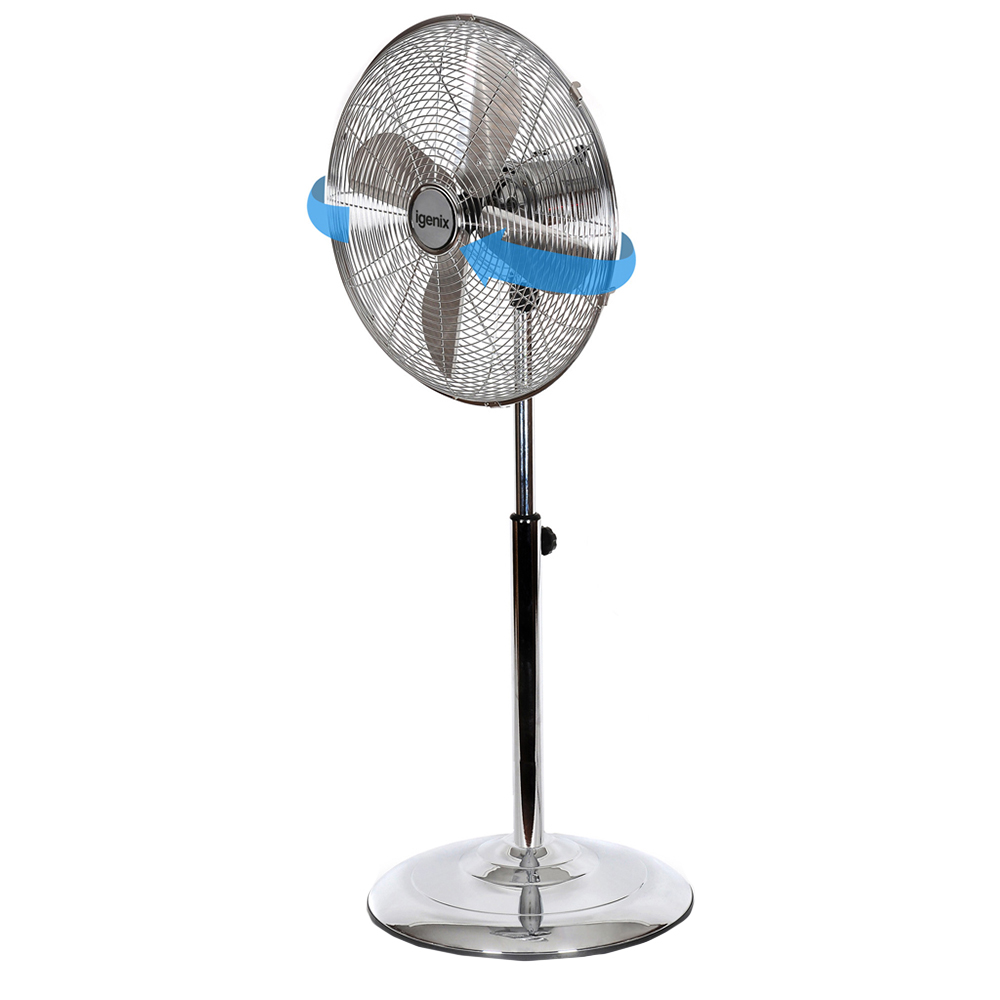 Igenix Silver Pedestal Fan 16 inch Image 5