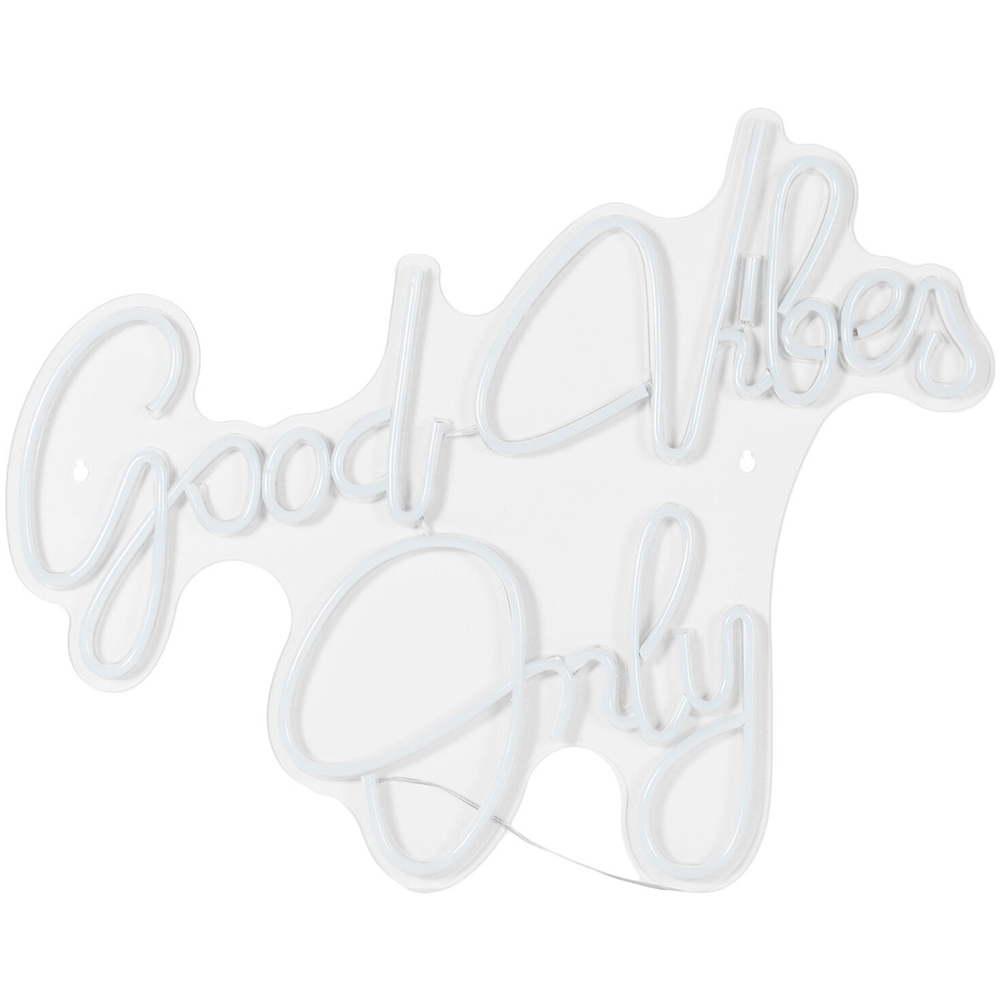 Good Vibes Neon Light Sign - White Image 3