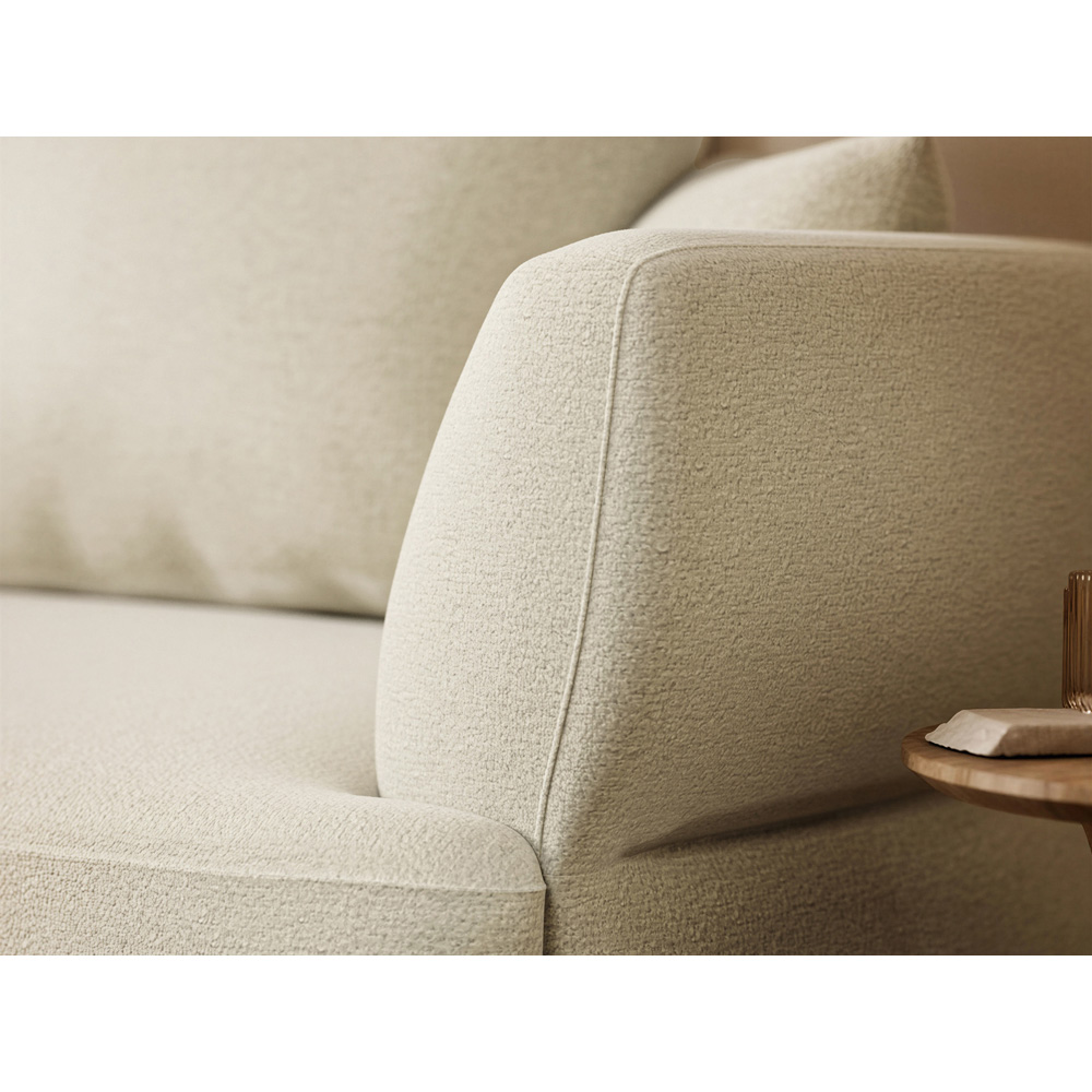 SOLACE+CO Lia 2 Seater Beige Chenille Large Sofa Image 4