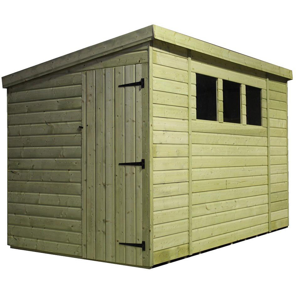 Empire Sheds 2500 12 x 4ft Side Panel Door Tongue and Groove Pent Garden Shed Image 1