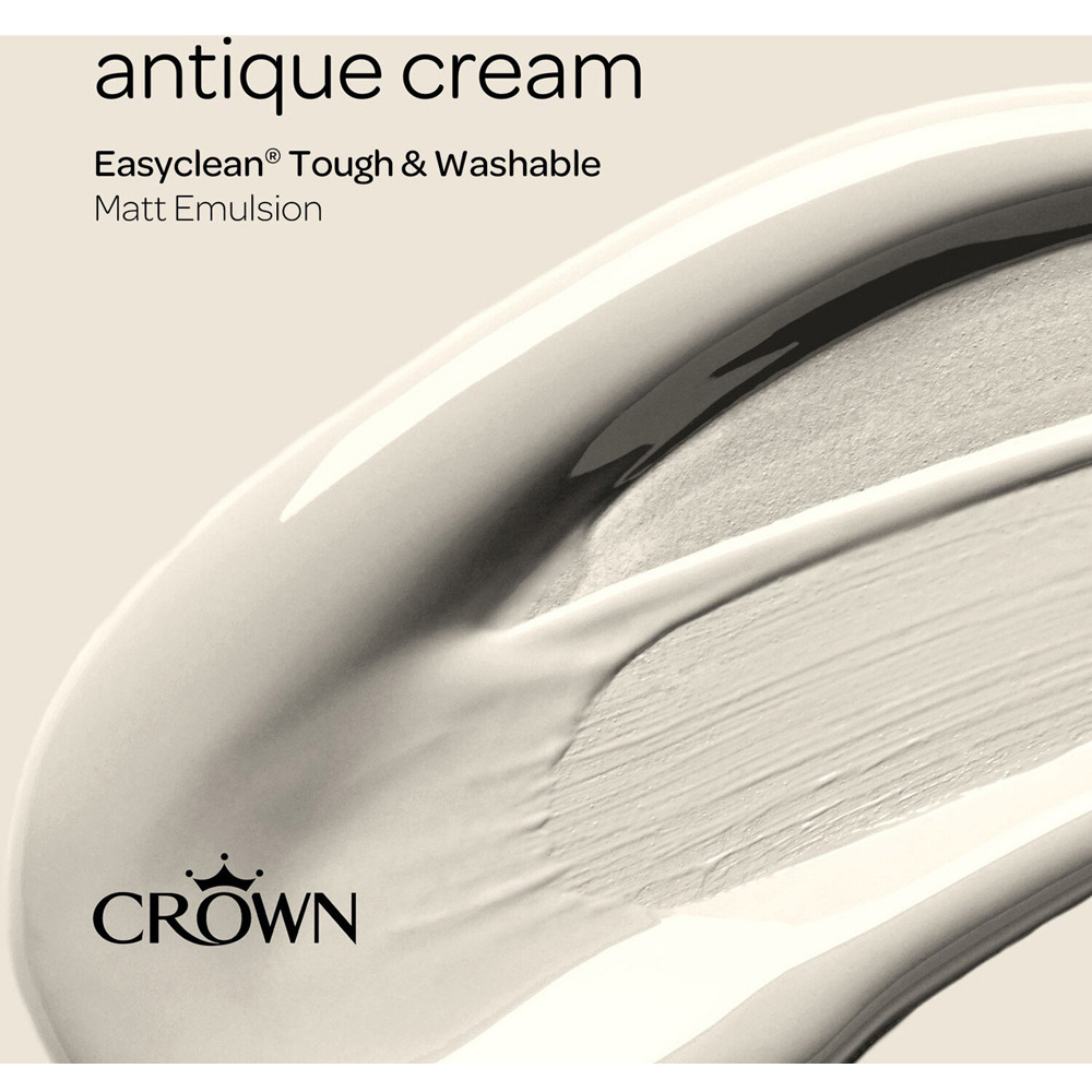 Crown Easyclean Antique Cream Matt Emulsion Multisurface Paint 2.5L Image 7