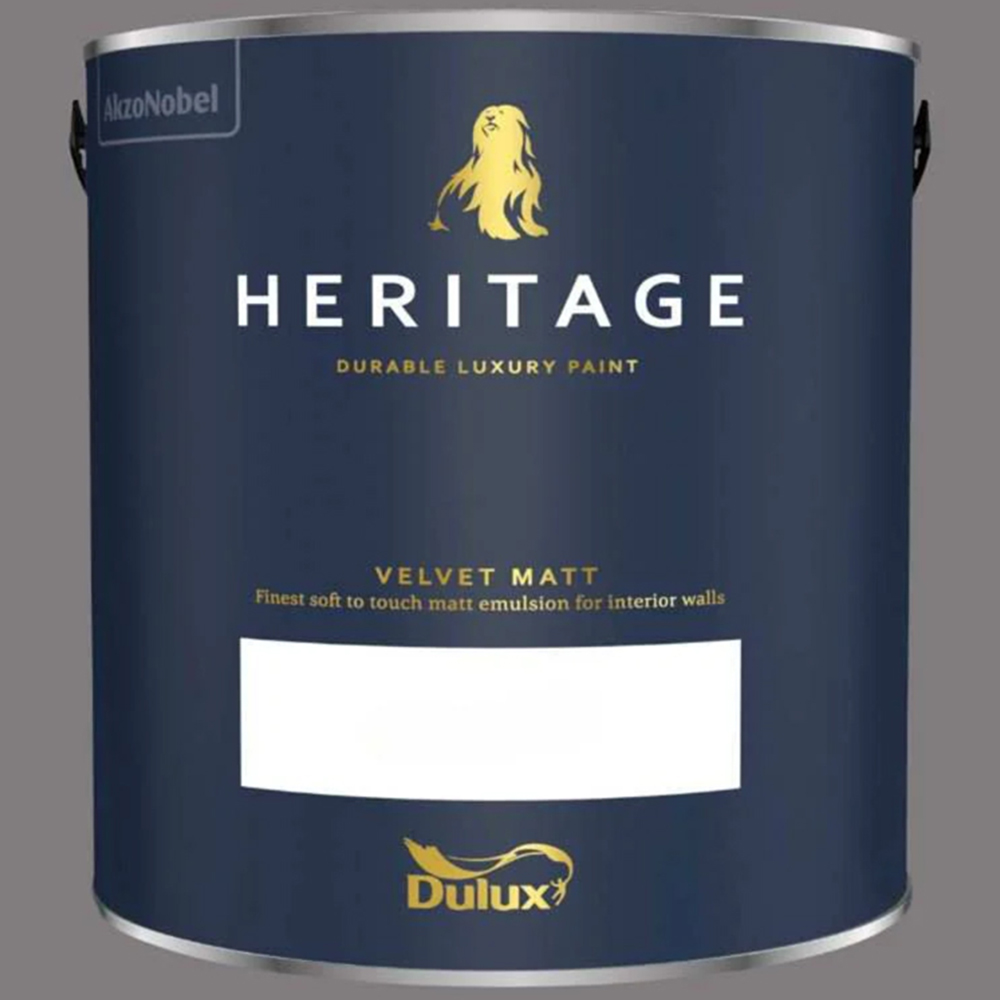 Dulux Heritage Walls and Ceilings Mauve Mist Velvet Matt Emulsion Paint 2.5L Image 2