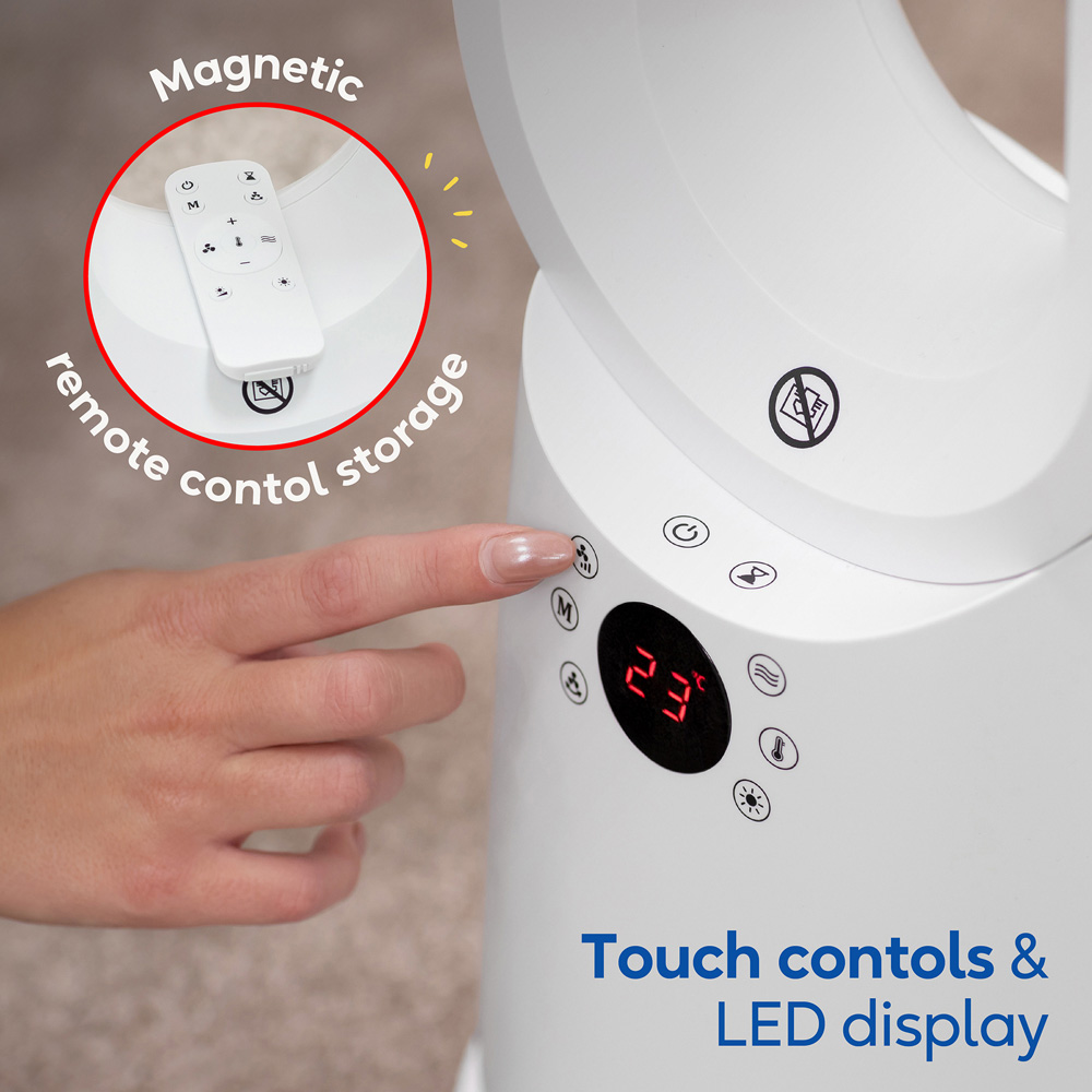 Russell Hobbs RHBHC2030W-SMT White Smart Bladeless Heater and Cooler with Remote 2000W Image 8