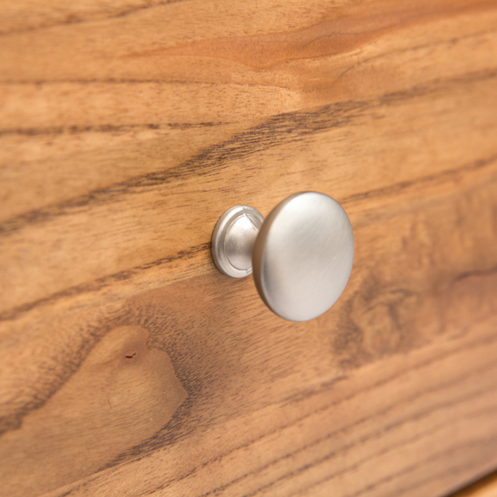 Cabinet Bits Salerno 5 Drawer Brown Chrome Knob Chest of Drawers Image 7