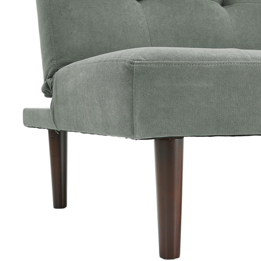 Living and Home 2 Seater Grey Contemporary Convertible Sofa Bed Image 7
