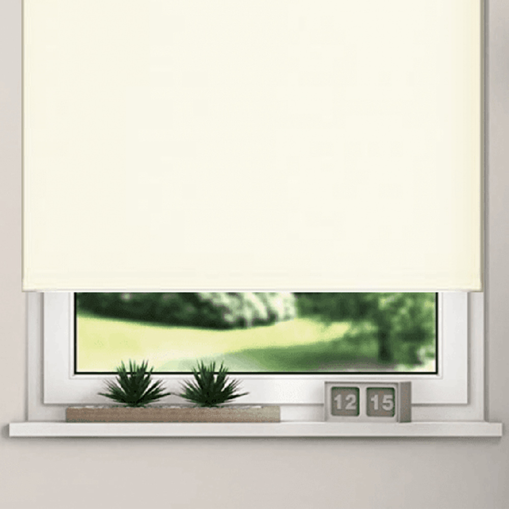 New Edge Blinds Blackout Roller BlindsCream 75cm Image 3
